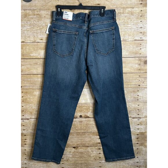 OLD NAVY LOOSE FIT FLEX CAUSAL COMFORT MOVEMENT EVERYDAY STRAIGHT LEG JEANS NWT - Picture 2 of 5